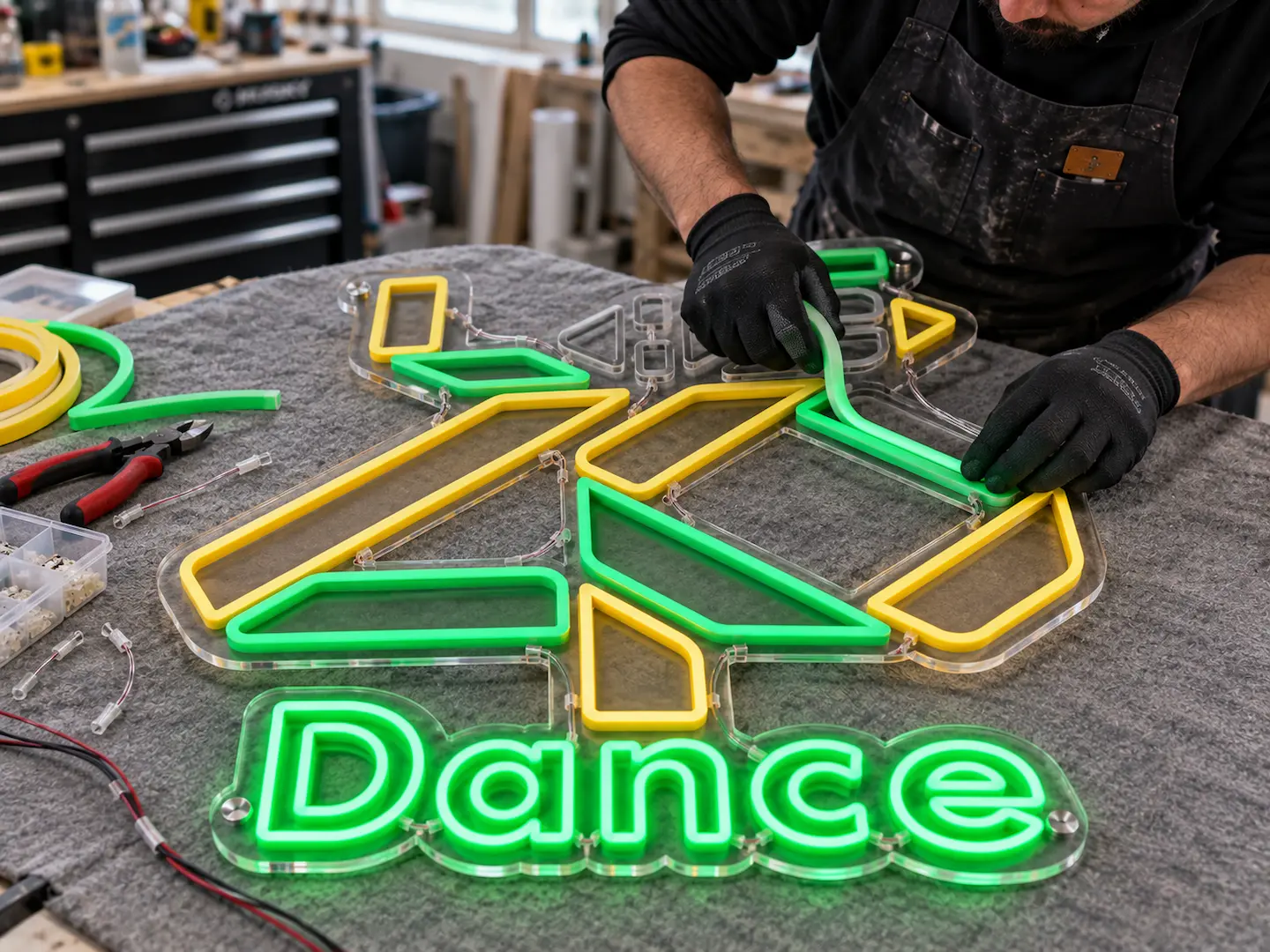 Montaje del Neon Flex y conexiones